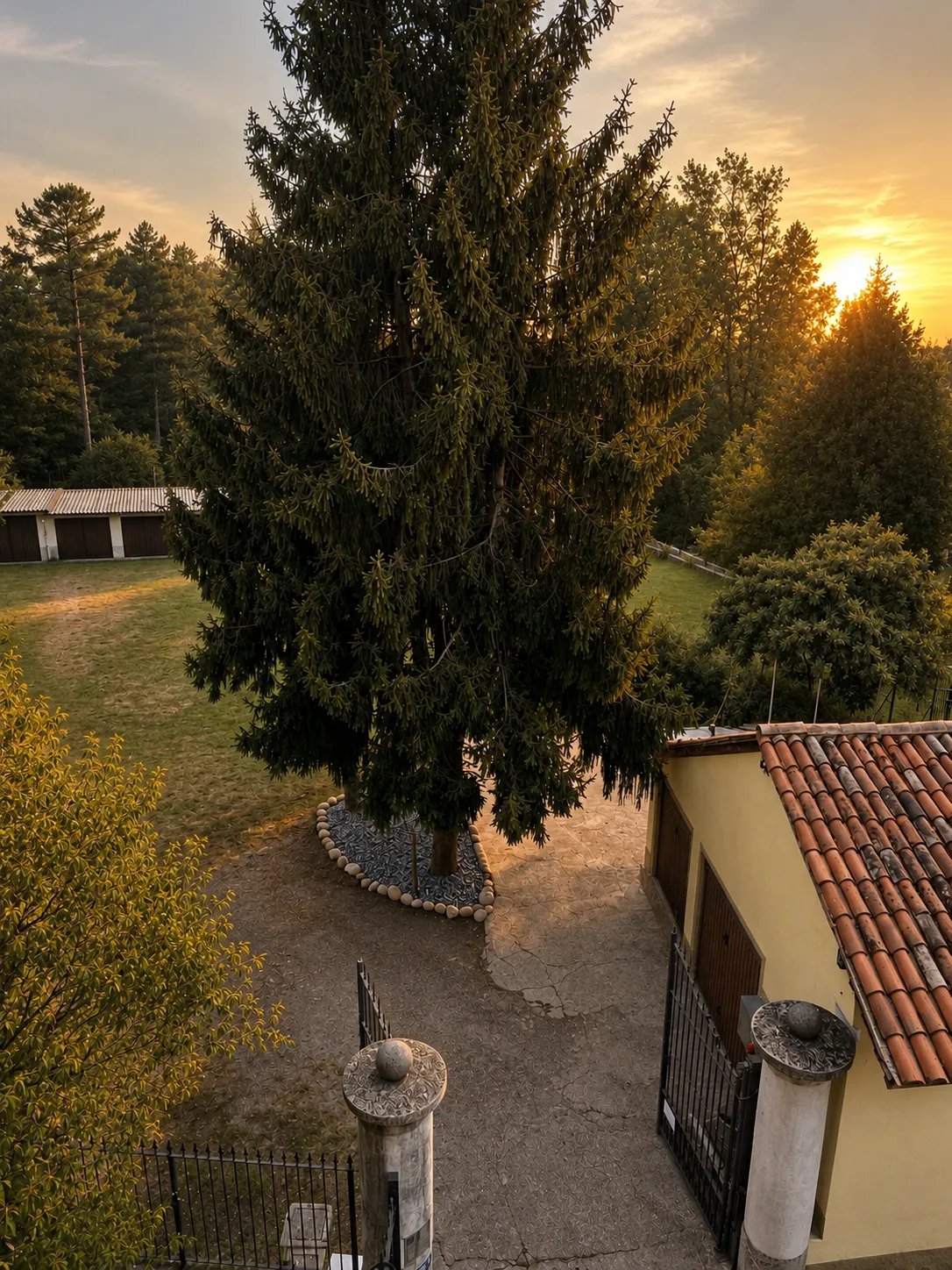 Il giardino al tramonto